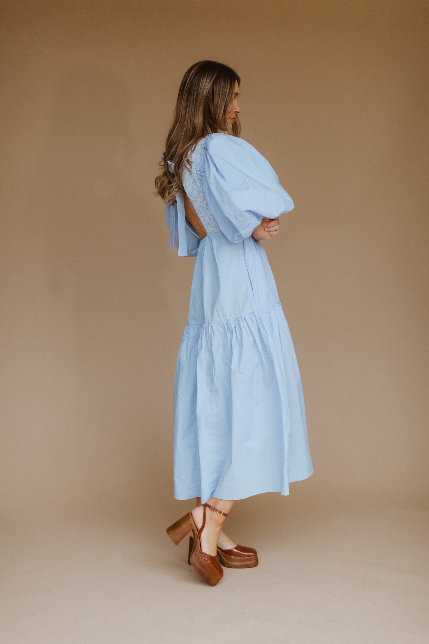 Lena Midi Dress/Blue