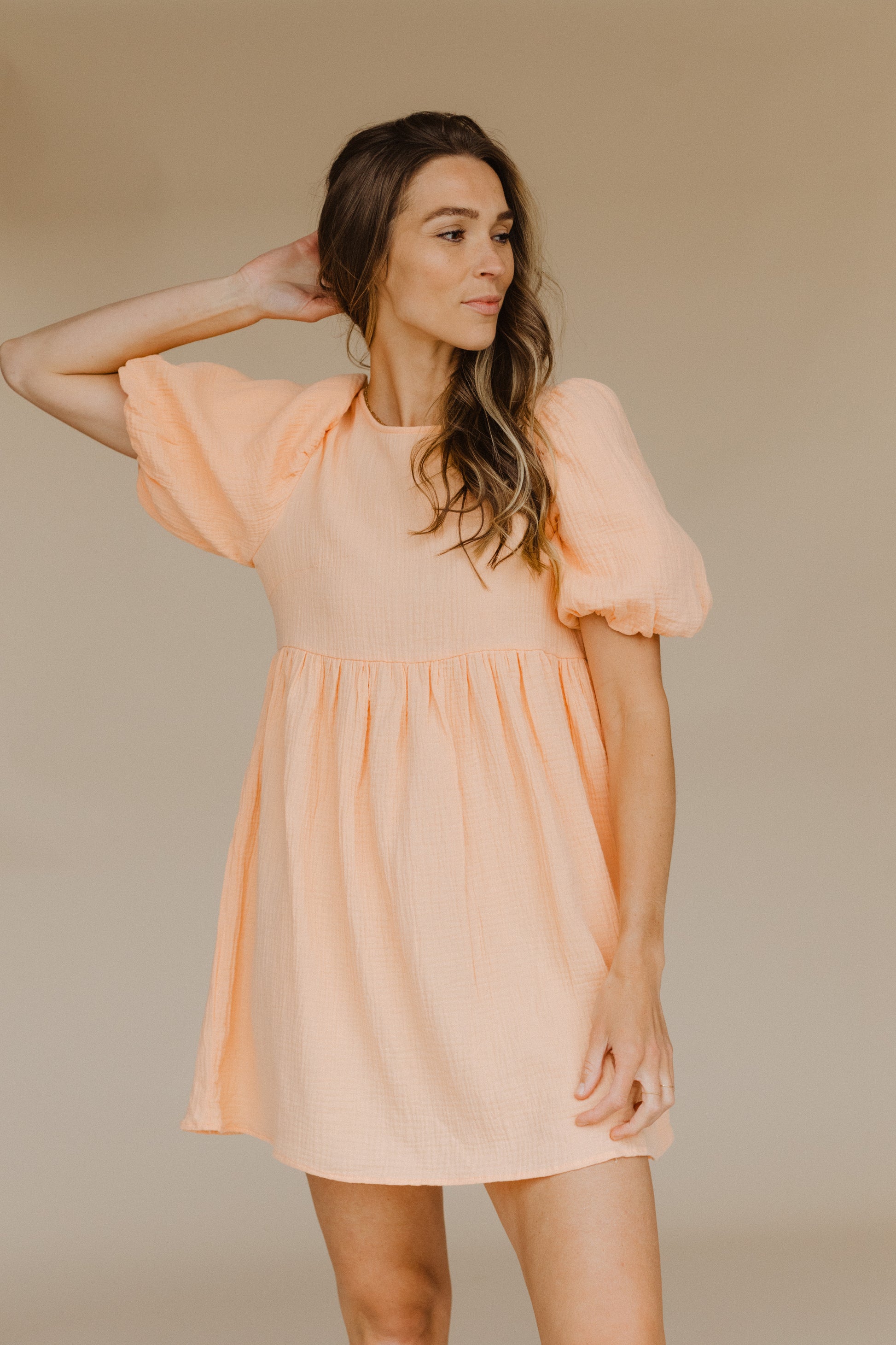Sophie Summer Dress/Peach – Maxwell