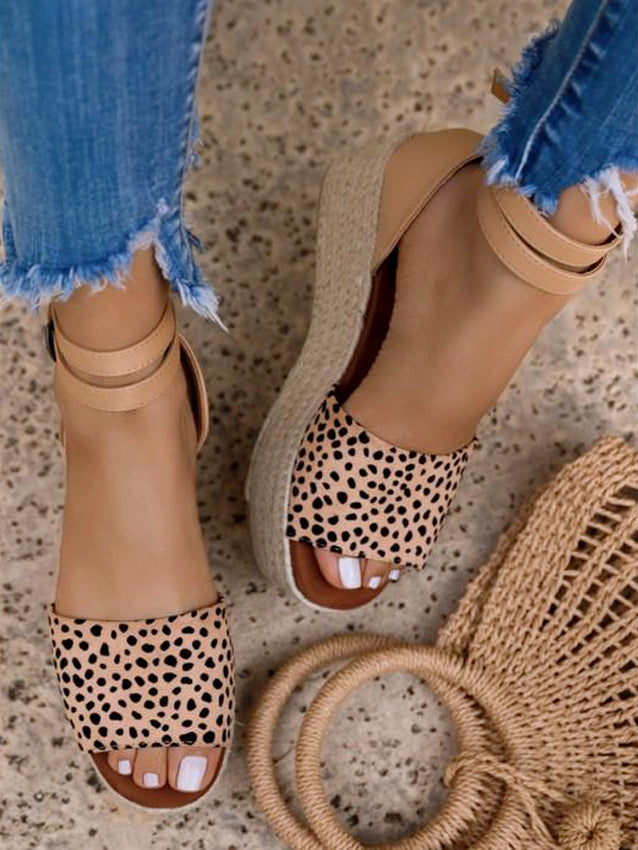 Give Me Leopard Sandal-SALE