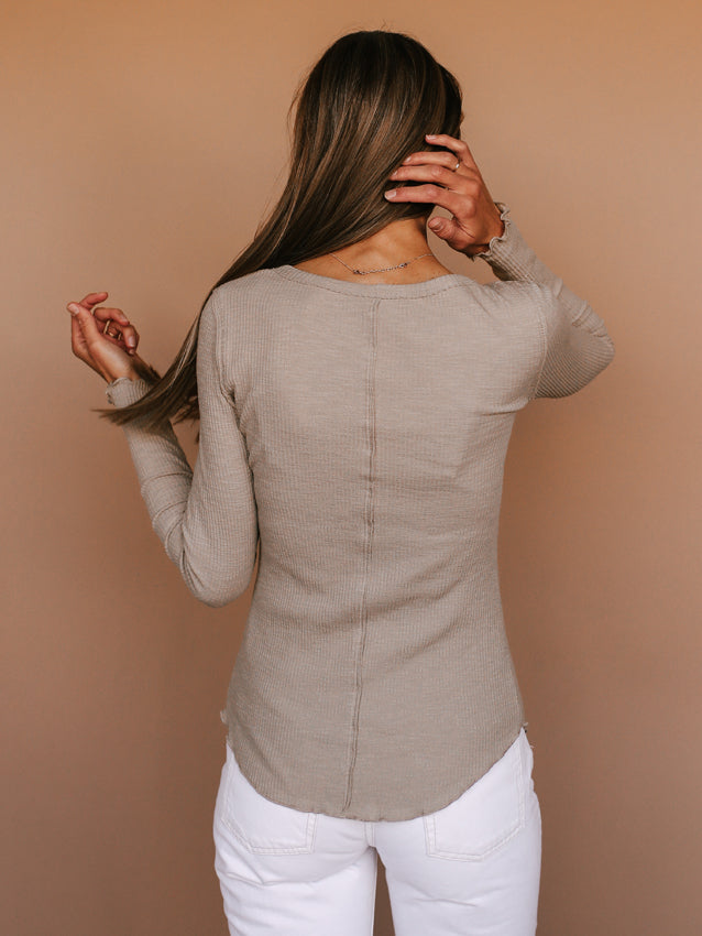 Got Your Back Top // Taupe-Sale