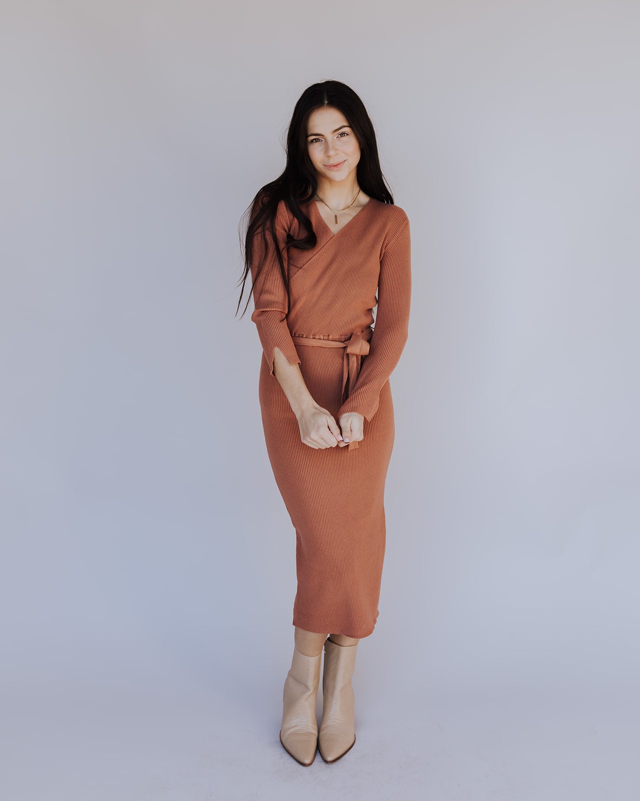 Wrapped Up In You Dress // Mauve-SALE