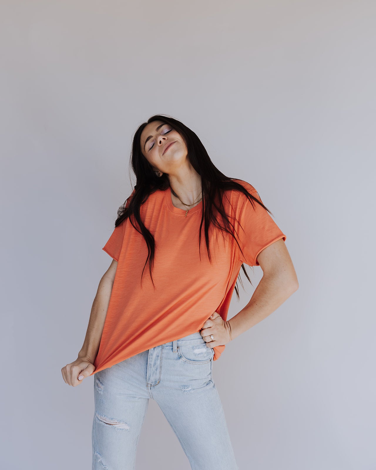 Not Your Boyfriends Tee // Coral-Sale