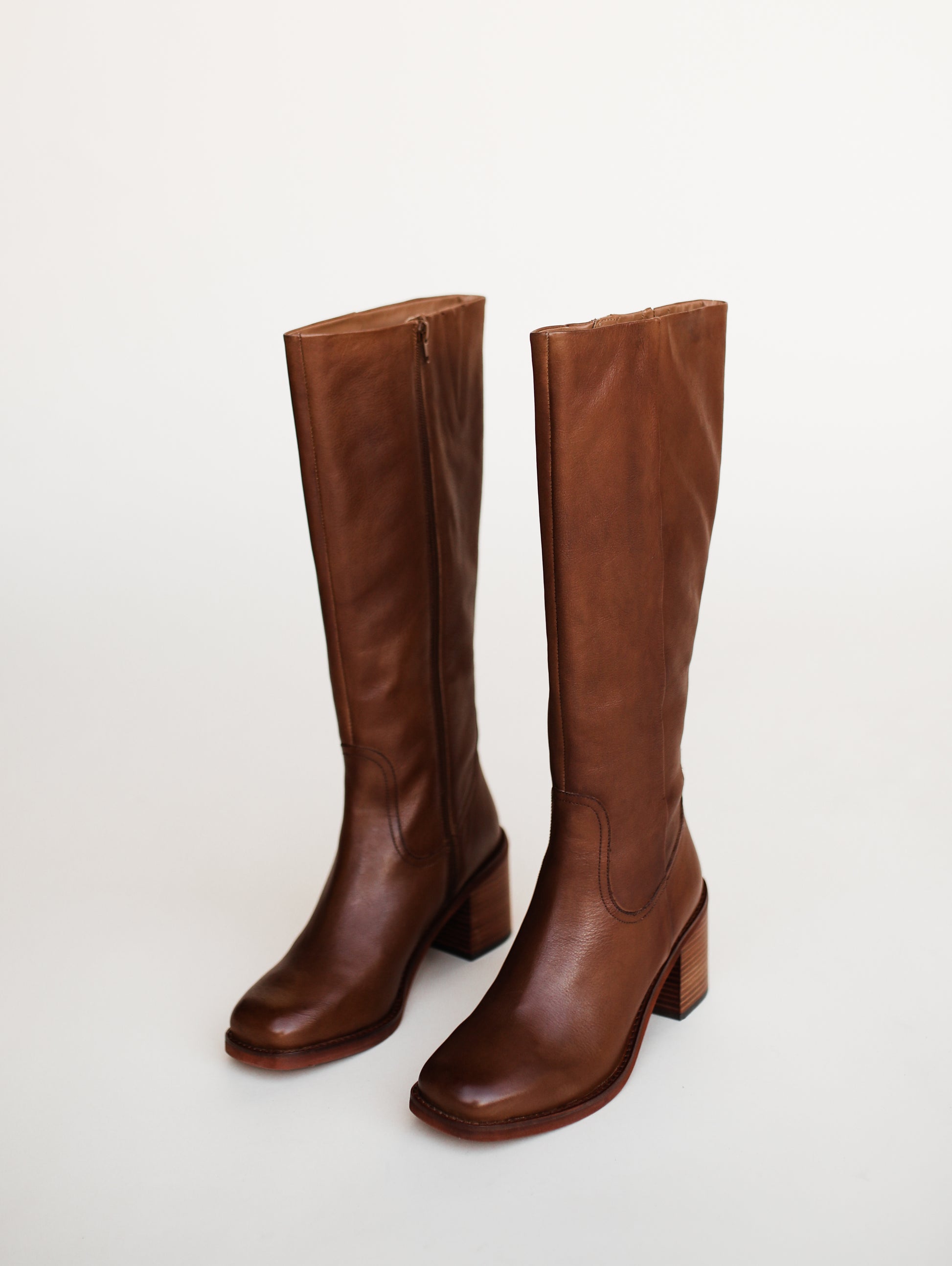 lever tæt Forbigående Itinerary Leather Tall Brown Boots-Sale – Maxwell